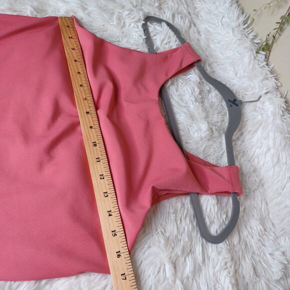 32 Degrees Cool Ladies Tank Top Ribbed Size L Pink Sleeveless Build in Bra - Picture 6 of 6